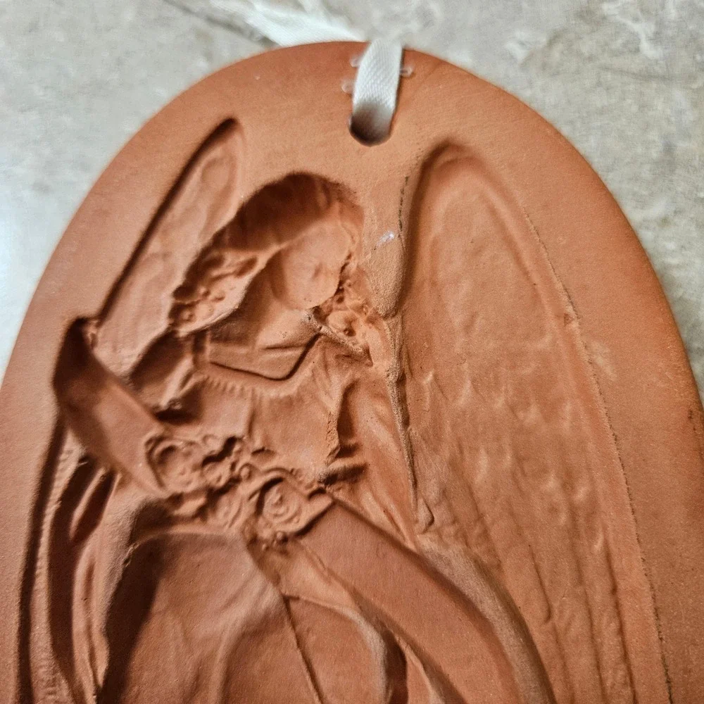 Cotton Press Angel Ornament Terracotta‎ Angel Mold cookie Press Religious Art